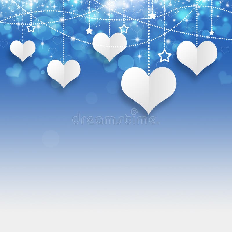 White Valentine Hearts stock illustration. Illustration of romantic