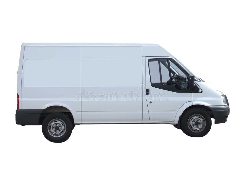 White Van. stock image. Image of automobile, load, carry 9655997