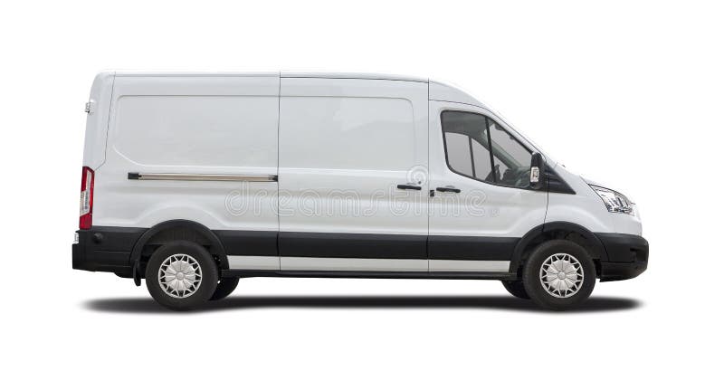 White van Ford Transit στοκ φωτογραφία