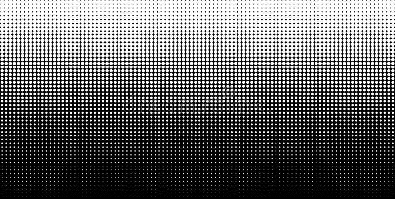 White vertical gradient halftone dots background, horizontal template using halftone dots pattern. Vector illustration royalty free illustration