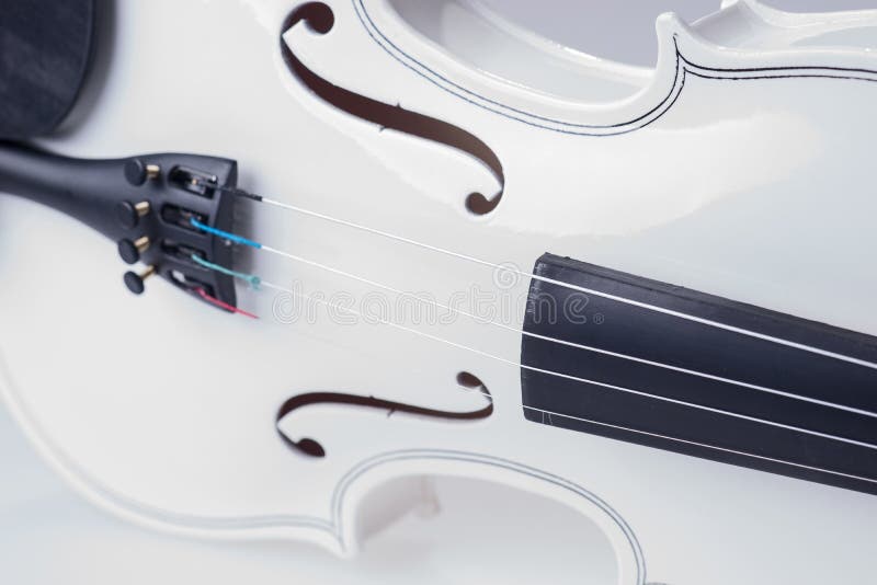 White violin closeup stock image. Image of sound, isolated 69930527