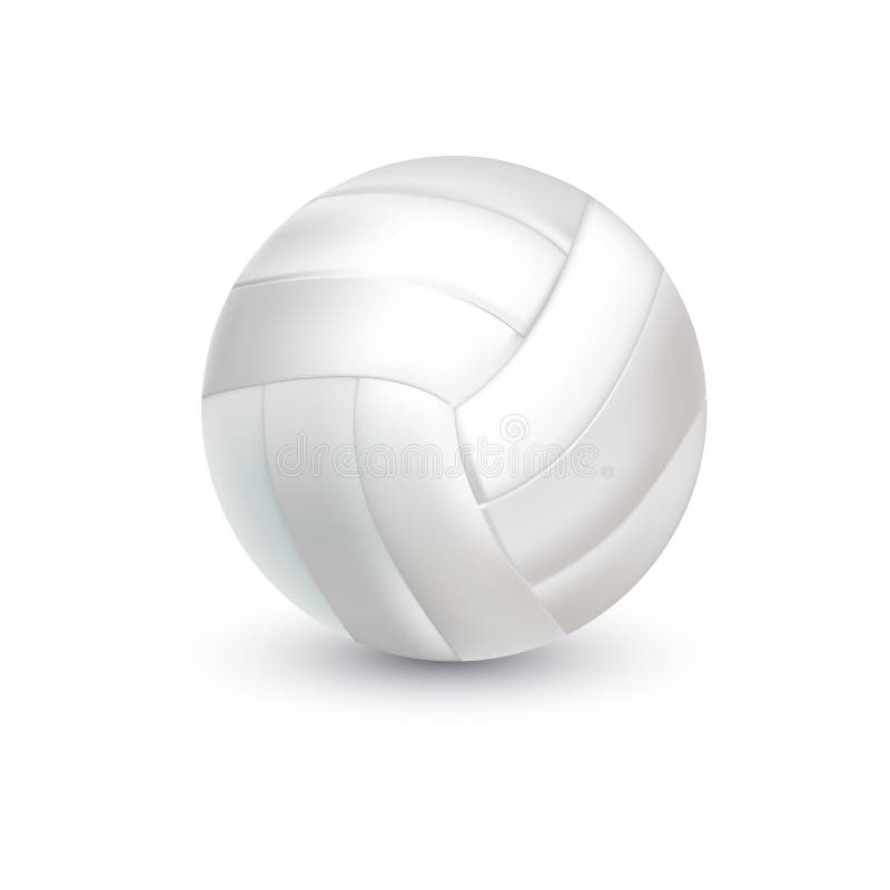 White Volleyball Ball. Realistic Sporting Equipment Stock Vector ...