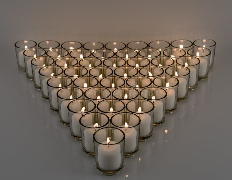White Votive Candles Glass Holders Stock Photos Free & RoyaltyFree