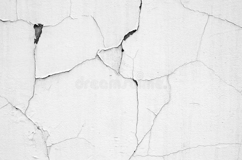 White wall with cracks