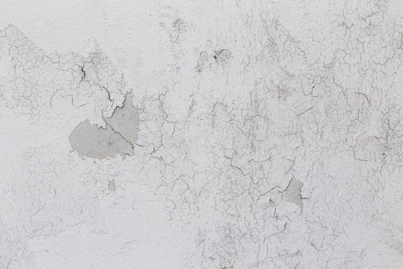 White Wall with Cracks, Grungy Cracked White Wall Paint Peeling Off