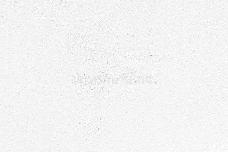White Wall Paint Peeling. Leaking Rain Cause the Wall Cracked Stock