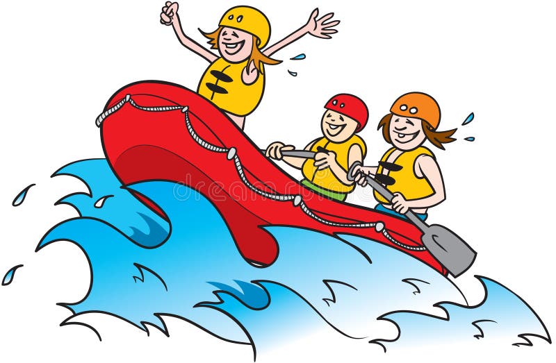 White water rafting stock vector. Illustration of system - 19149447