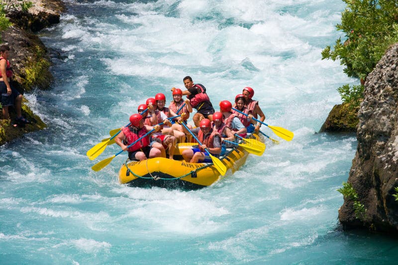 White water rafting on the rapids of river Manavgat