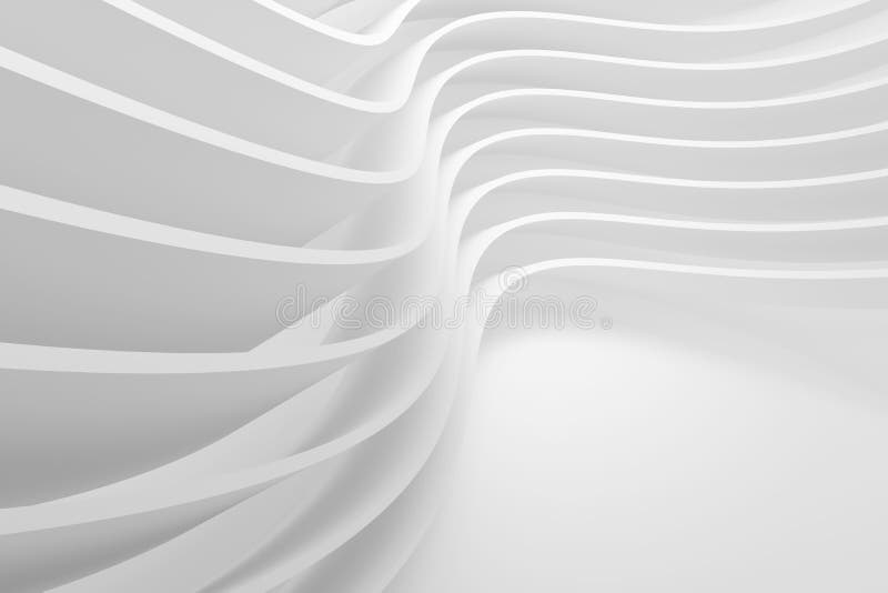 White Wave Background. Abstract Minimal Exterior Design Stock Illustration  - Illustration of perspective, backdrop: 129161650