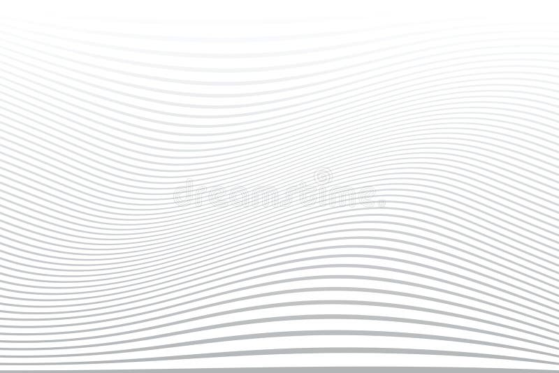 White Wavy Lines Background. Abstract Striped Texture Stock Vector ...
