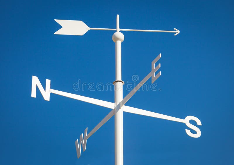 White Weathervane stock image. Image of weathered, south 32910175