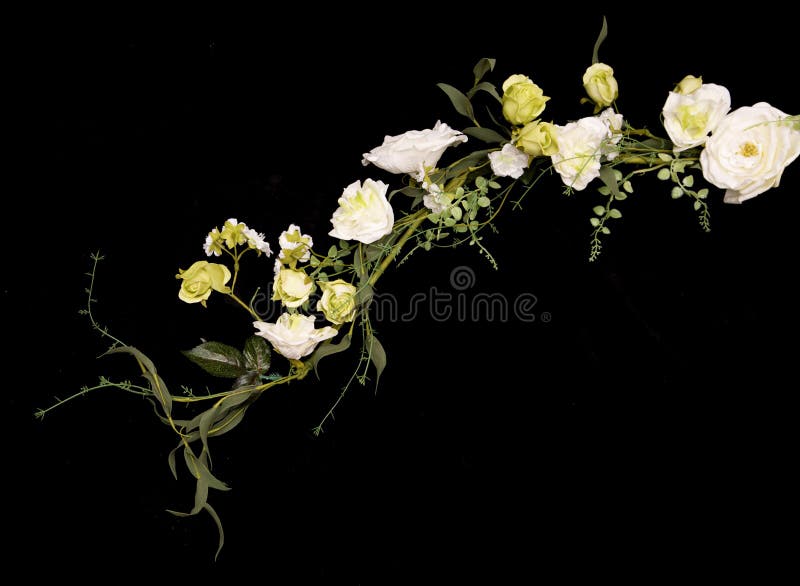 White Wedding Artificial Flower Garland Stock Image Image of white