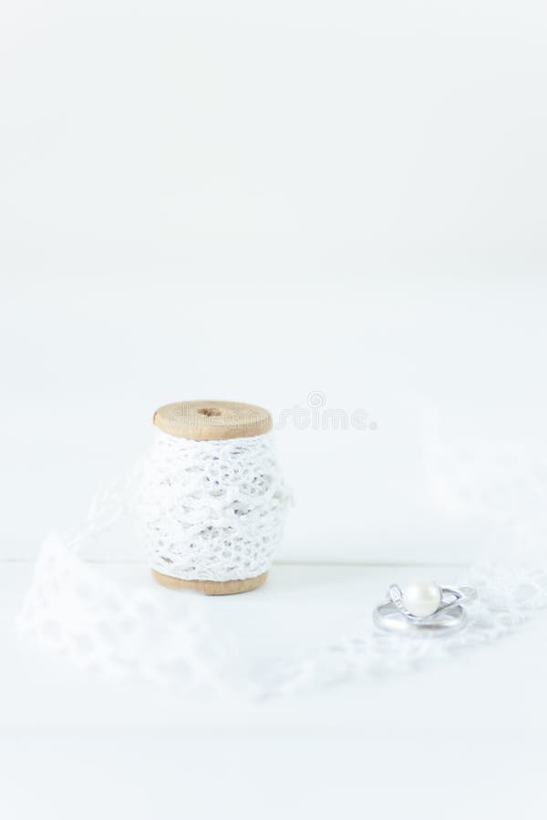 White wedding composition stock image