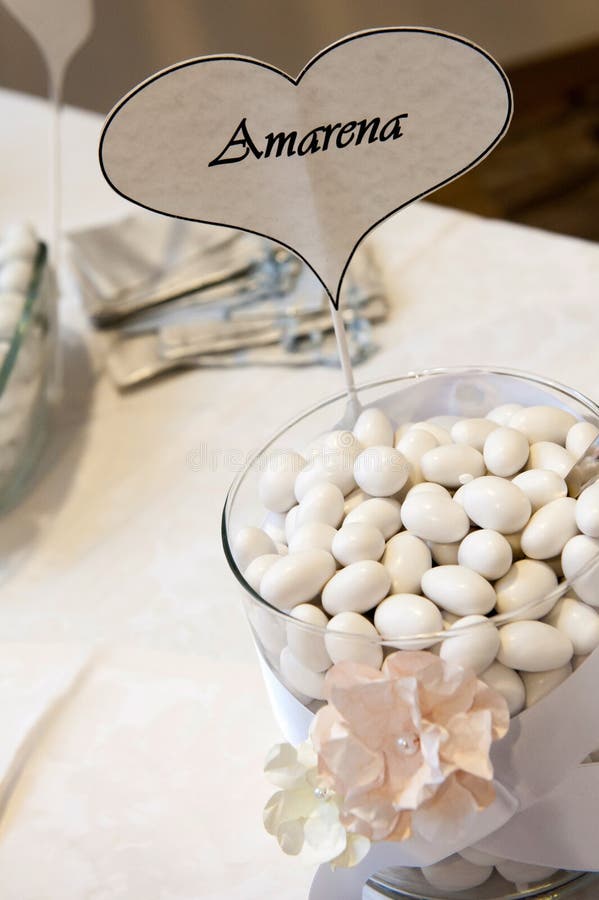White wedding confetti stock photo. Image of candies 46907488
