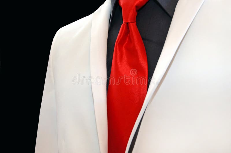 white dress shirt red tie