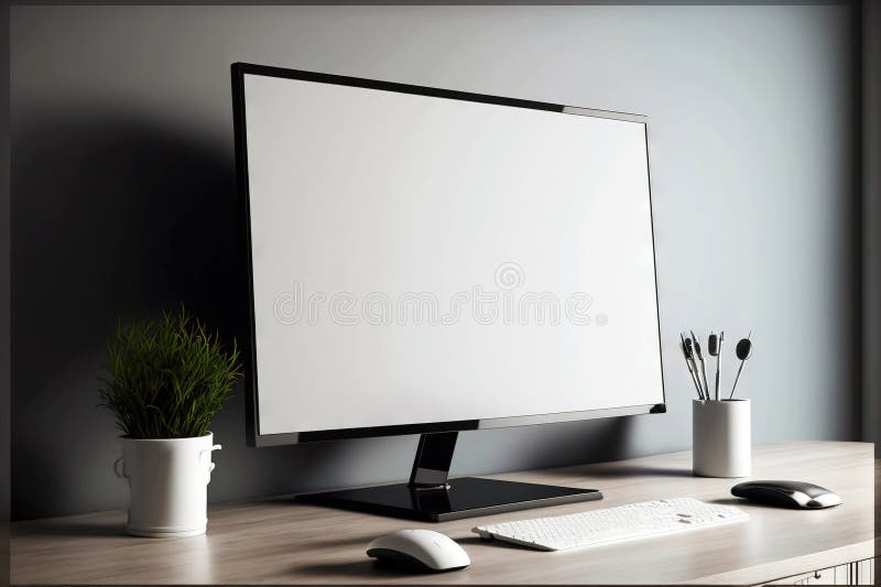 White whiteboard for presentation of business concept in office of business company stock illustration