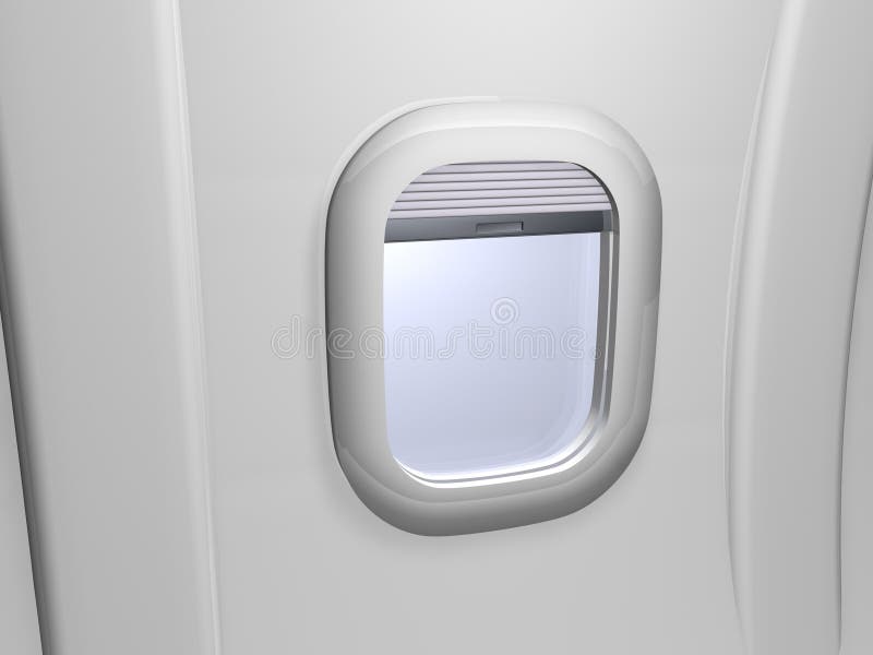 White window airplane