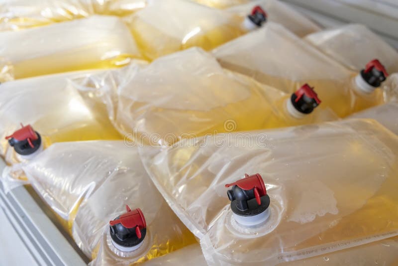 White wine in Bag in box stock image. Image of pack 220758295
