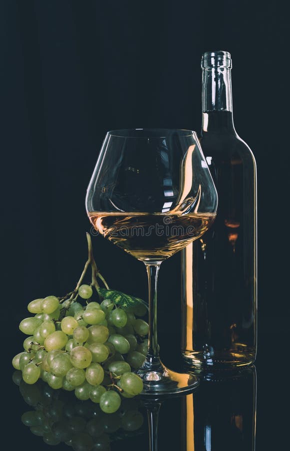 Bottle and Glass of Red Wine Closeup Stock Image Image of background