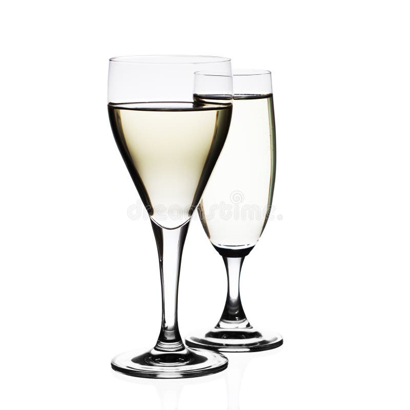 Red and white wine glasses stock image. Image of crystal 35372833