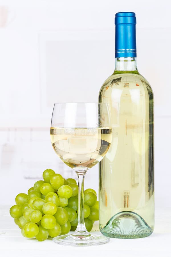 White Wine Grapes Portrait Format Copyspace Copy Space Stock Photo