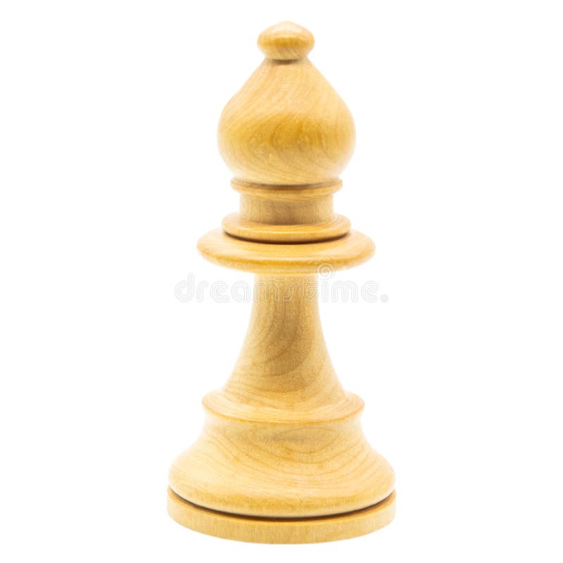 White Wooden Bishop Chess Piece Stock Photo - Image of wooden, decision ...