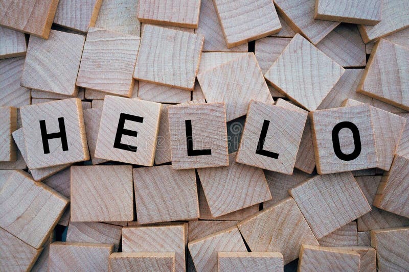 Wooden Blocks With Letters Spelling Hello Stock Image - Image Of White,  Spelling: 206814637