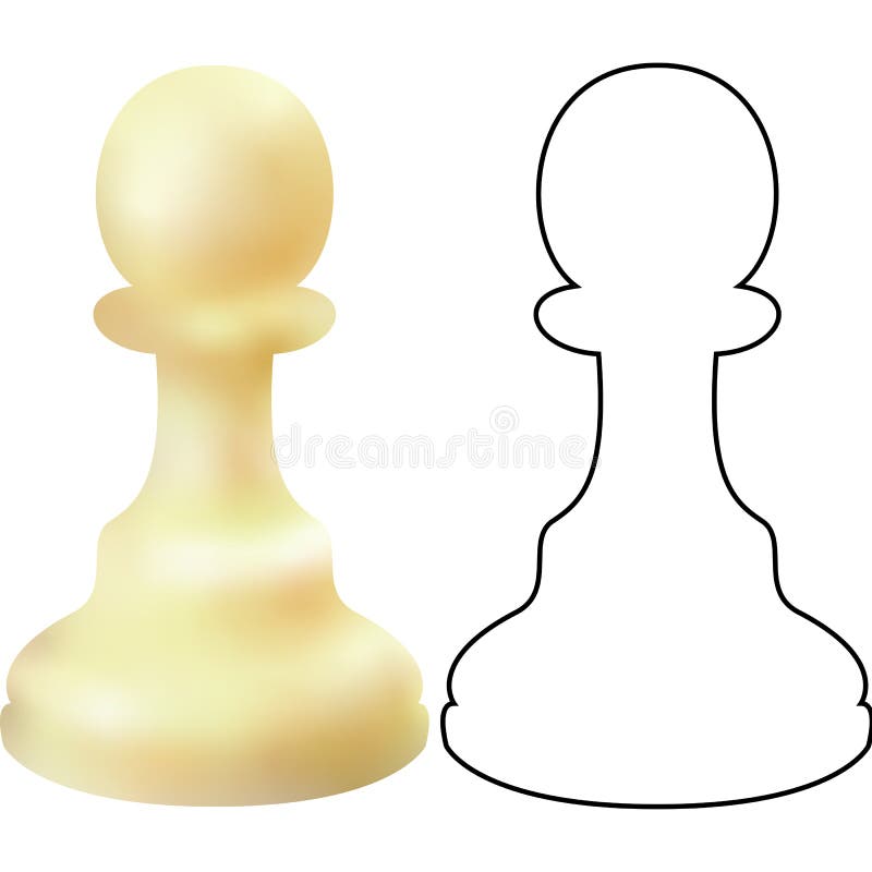 Two chess pieces - pawns made from lacquered wood Vector Image