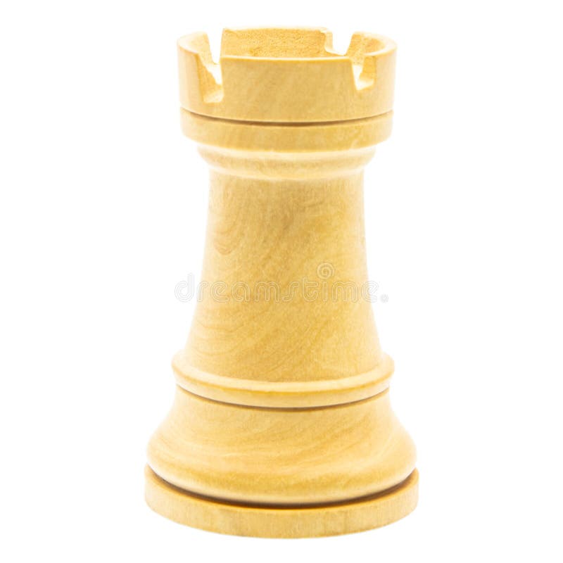 White Wooden Rook Chess Piece Stock Image - Image of white, people ...