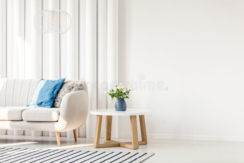White table in living room