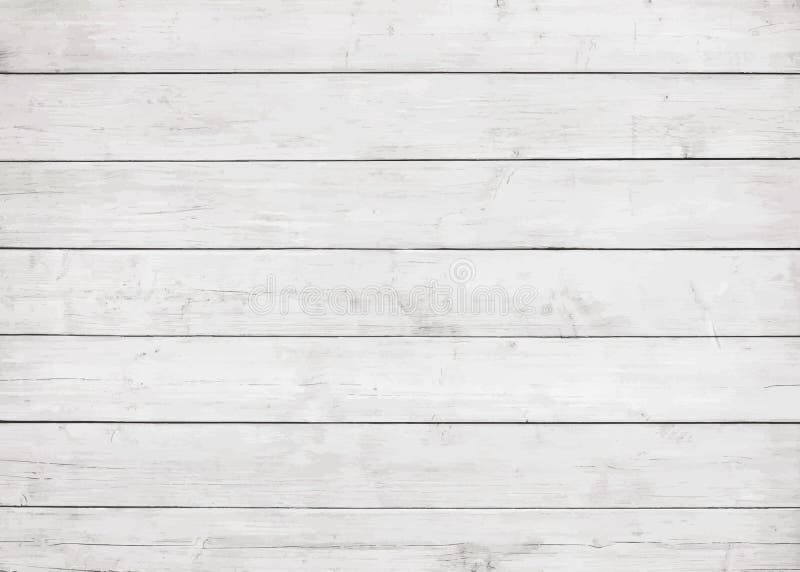 White wooden wall, table, floor surface. Light vector wood texture.