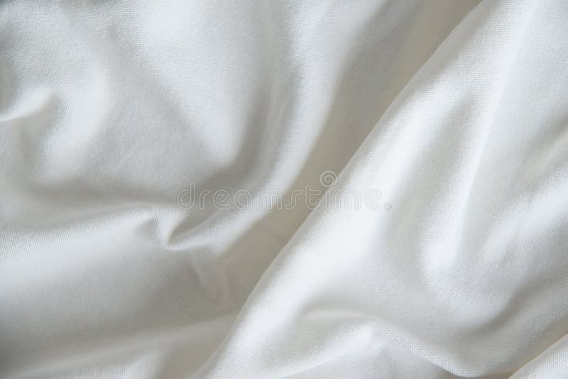 White Wrinkled Fabric Texture Stock Photo - Image of cover, abstract ...