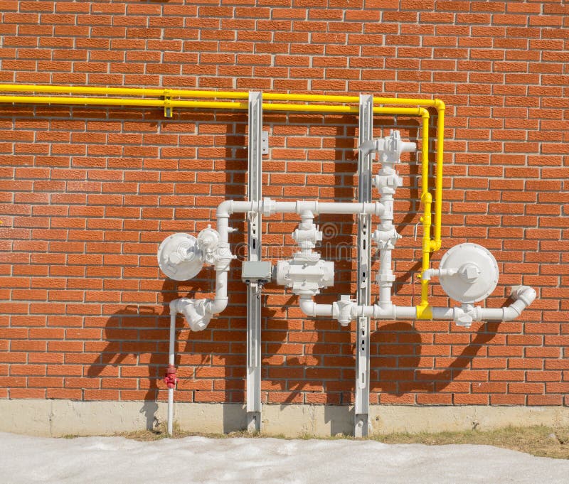 Outdoor Gas Line Regulators Pipes