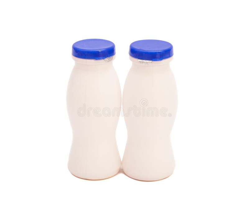 Bottles of yogurt stock photo. Image of drink, container 18520480