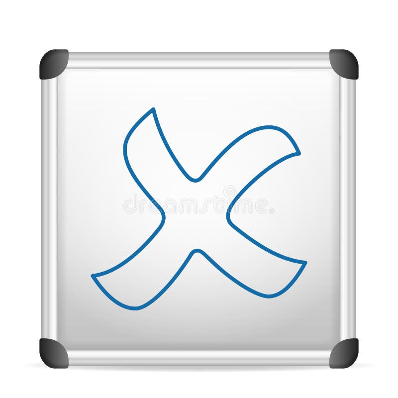 Whiteboard close royalty free illustration