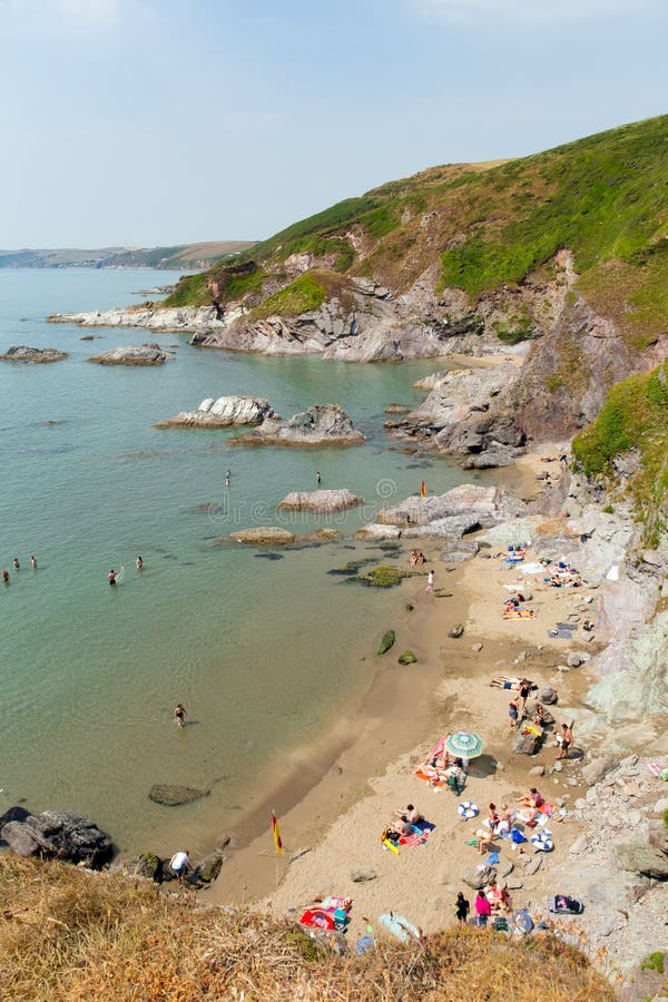 Whitsand Bay beach Cornwall coast England UK