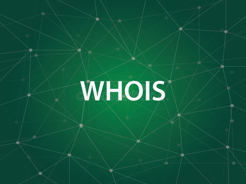 Whois an Internet utility used to search the large DNS Domain Name System database of domain names, IP addresses, and royalty free illustration Whois an Internet utility used to search the large DNS Domain Name System database of domain names, IP addresses, and royalty free illustration