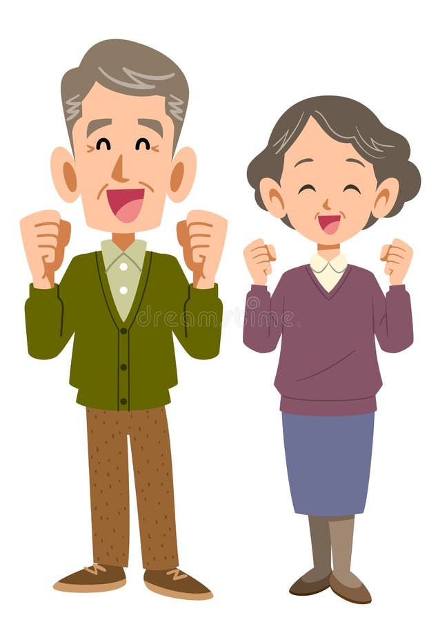 Whole Body of a Couple Looking for Fun Stock Vector Illustration of