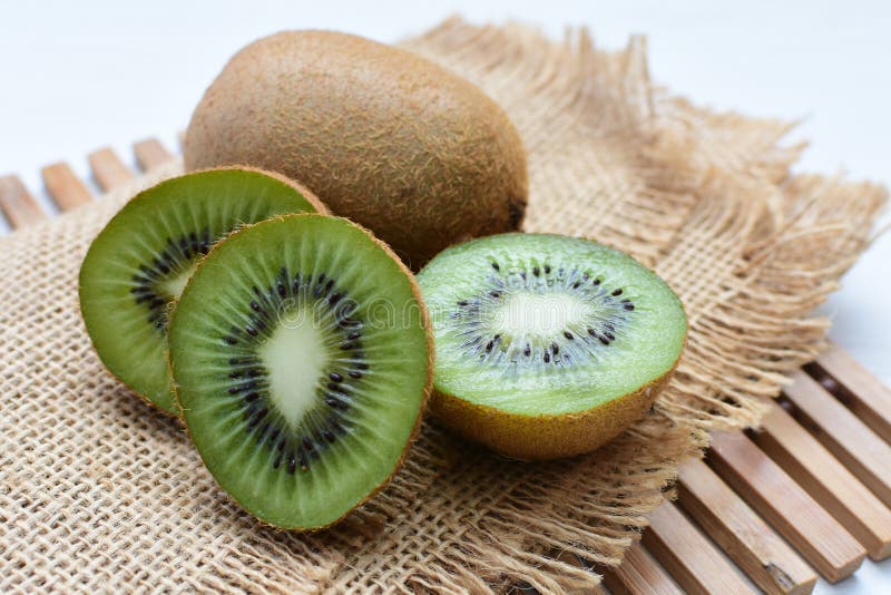 Whole and Chopped Kiwi Fruit Stock Image - Image of natural, ripe ...