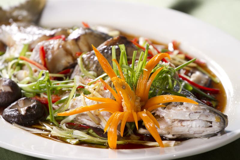 Whole fish soy sauce royalty free stock images