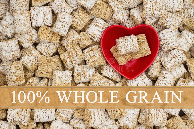 Whole Grain Cereal message stock image. Image of text 94094625