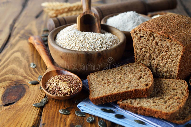 Whole Grain Diet Bread with Amaranth Stock Image Image of nutrition