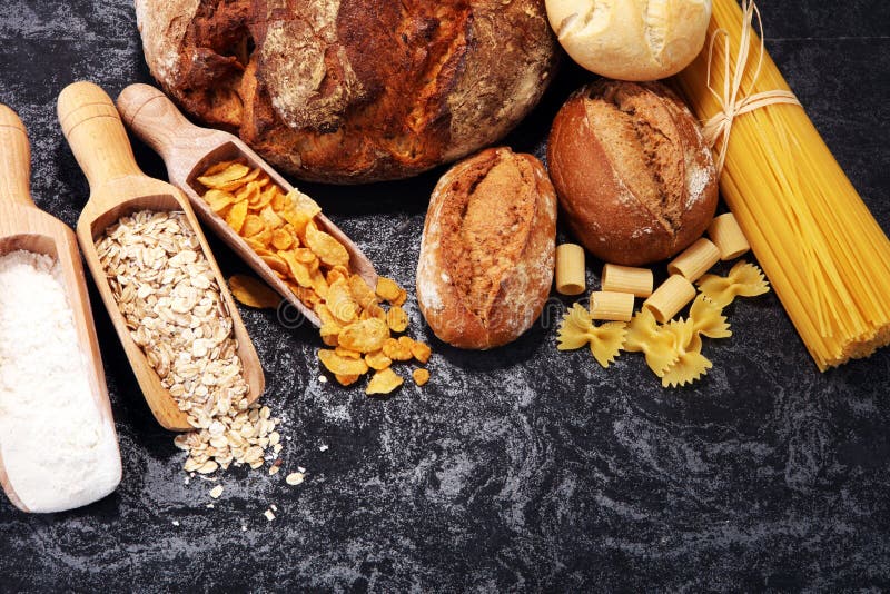 Whole Grain Products with Complex Carbohydrates Stock Image Image of