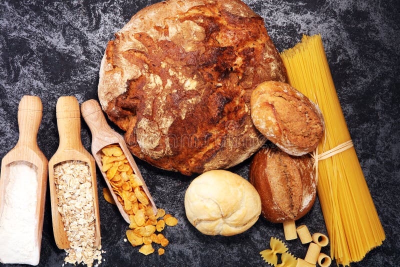 Whole Grain Products With Complex Carbohydrates Stock Photo Image of