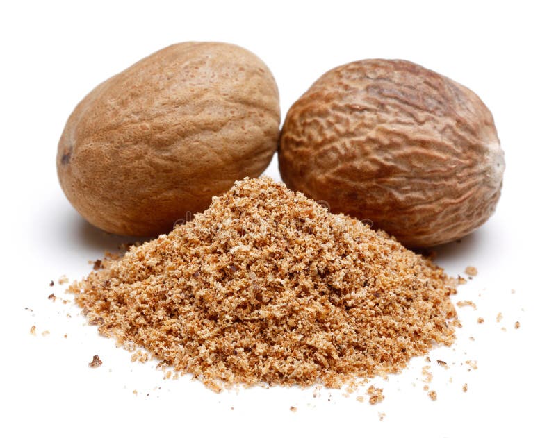 Whole and grated nutmeg stock image. Image of cook, spice 1204267