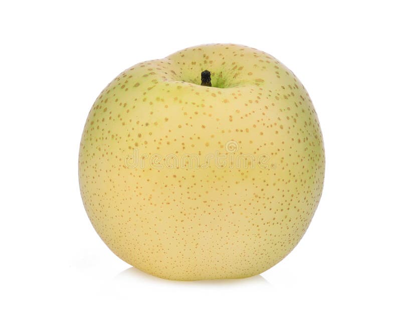 Whole of green diamon pear cuiyu pear isolated on white