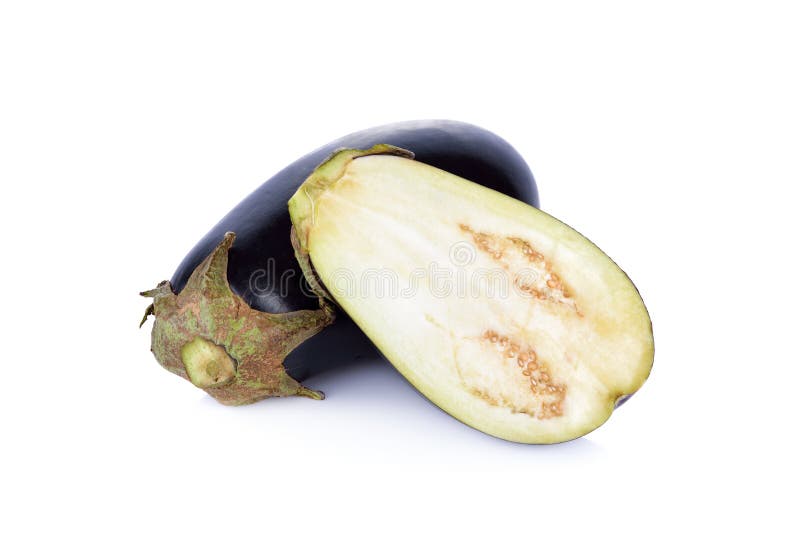 Premium Photo  Scarlet eggplant some cut in half