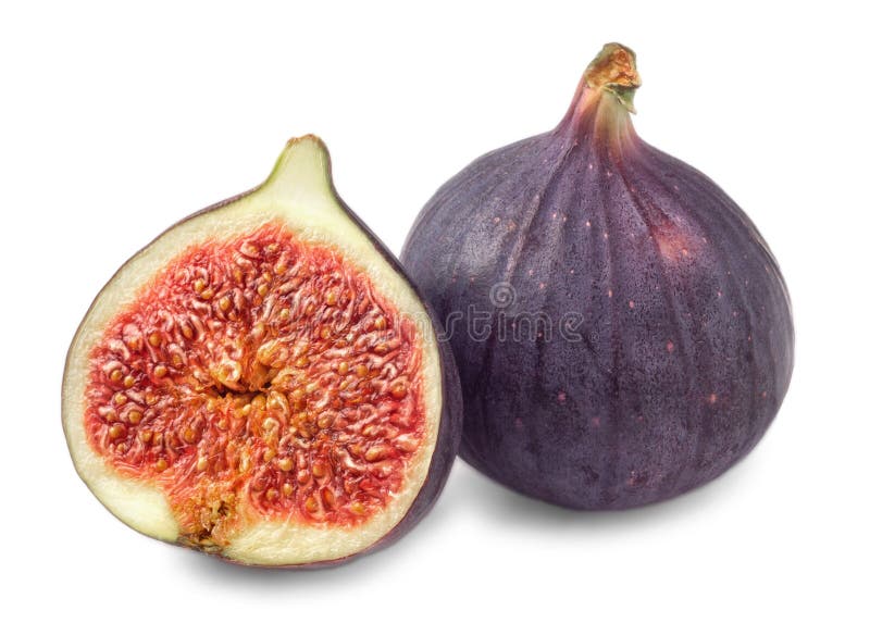 Whole and Half Figs Isolated Stock Photo Image of isolated, food