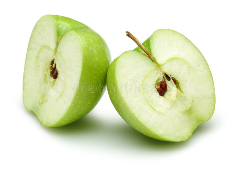 Two Half Granny Smith Apple Isolated Stock Photo Image of closeup, fruit 141185888
