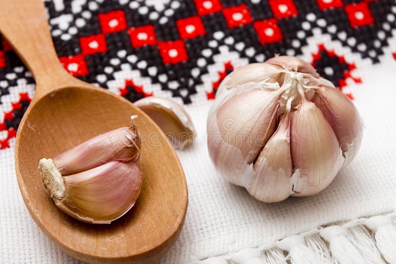 Whole head of garlic stock image. Image of green, flavoring 64698173